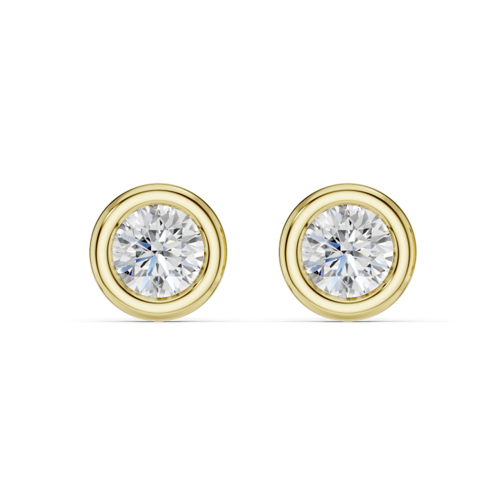 2.00 carat diamond satellite earrings in yellow gold