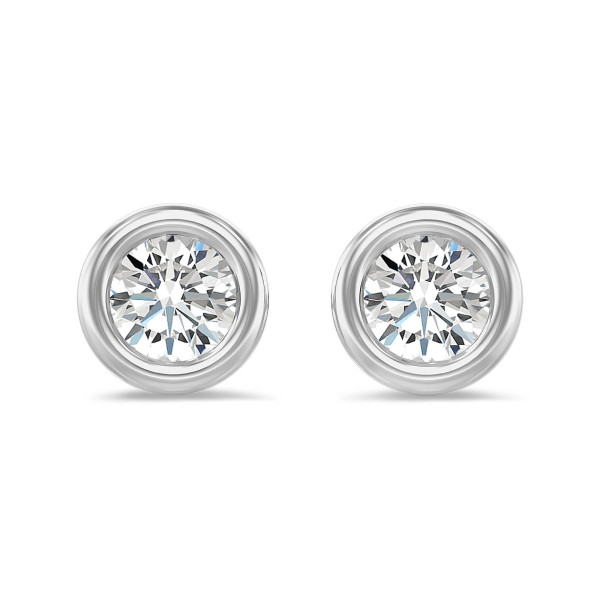 2.00 carat lab grown diamond satellite earrings in platinum