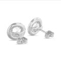 2.00 carat diamond satellite earrings in platinum