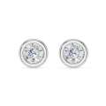 4.00 carat lab grown diamond satellite earrings in white gold