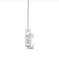 3.00 carat solitaire emerald cut diamond pendant in white gold