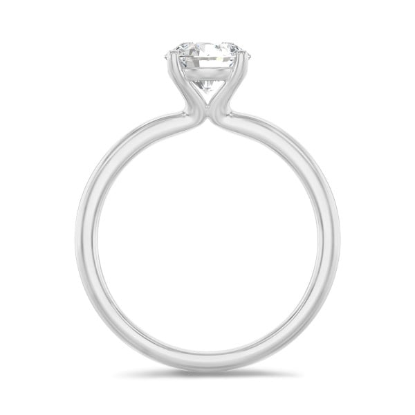 Engagement rings - 1.00 carat solitaire ring in white gold with round lab grown diamond