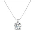 2.00 carat solitaire pendant in white gold with round diamond