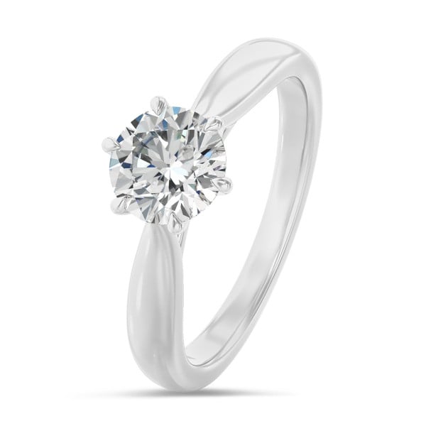 Rings - 1.00 carat solitaire ring in white gold with round lab grown diamond