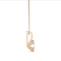 1.20 carat solitaire pendant in red gold with round diamond
