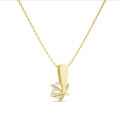 2.00 carat solitaire pendant in yellow gold with round diamond