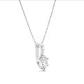 2.50 carat solitaire pendant in white gold with round diamond