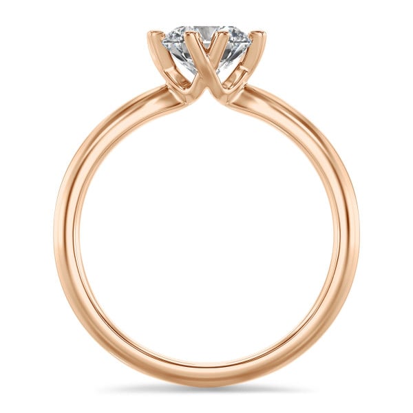 Rings - 1.50 carat solitaire ring with diamond in red gold