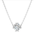 1.20 carat solitaire pendant in white gold with round lab grown diamond