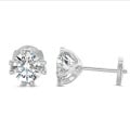 2.00 carat solitaire diamond earrings in white gold with eight prongs