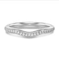 0.41 carat curved diamond eternity ring (full set) in white gold