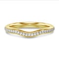 0.41 carat curved diamond eternity ring (full set) in yellow gold