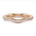 0.41 carat curved diamond eternity ring (full set) in red gold