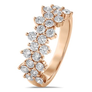 1.20 carat diamond eternity ring in red gold