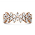 1.20 carat diamond eternity ring in red gold