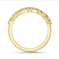 0.12 carat cluster alliance ring in yellow gold with round lab grown diamonds