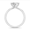 1.20 carat solitaire lab grown diamond ring in white gold