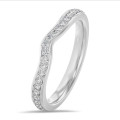 0.20 carat curved grow diamond eternity ring (half set) in platinum