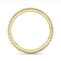 0.55 carat eternity ring (full set) in yellow gold with round diamonds