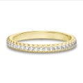 0.55 carat eternity ring (full set) in yellow gold with round diamonds