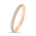 0.55 carat eternity ring (full set) in red gold with round diamonds