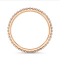 0.55 carat eternity ring (full set) in red gold with round lab grown diamonds