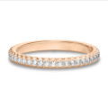 0.55 carat eternity ring (full set) in red gold with round lab grown diamonds