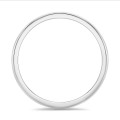 Wedding ring with a slightly domed surface of 4.00 mm in white gold