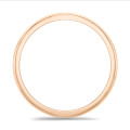 Wedding ring with a slightly domed surface of 5.00 mm in red gold