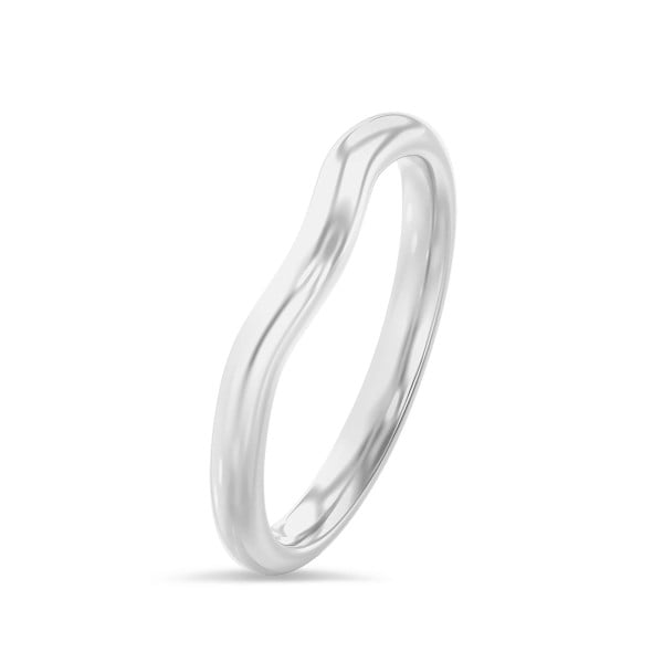 Rings - Curved eternity ring in white gold