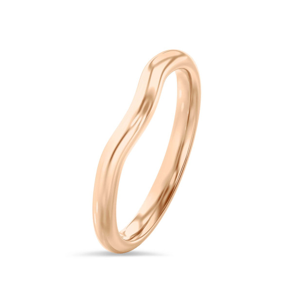Rings - Curved eternity ring in red gold