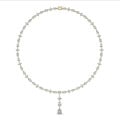 24.70 carat diamond necklace in yellow gold with detachable pendant