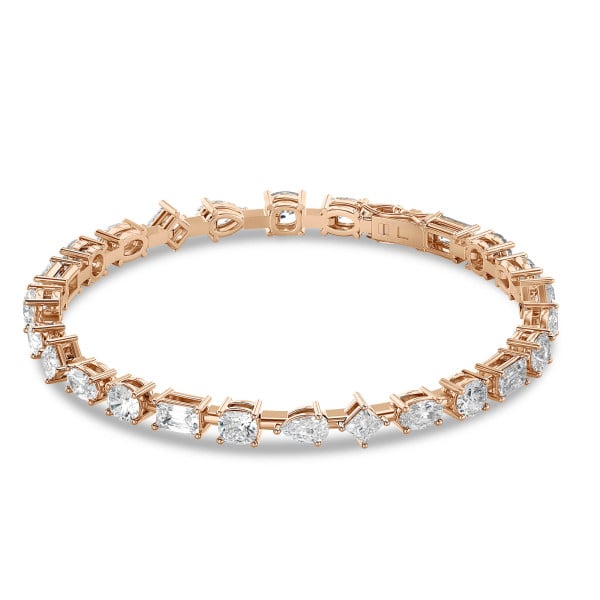 Bracelets - 7.50 carat diamond bracelet in red gold