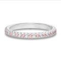0.55 carat eternity ring (full set) in white gold with round pink and white diamonds