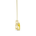 5.00 carat solitaire pendant in yellow gold with yellow pear cut diamond