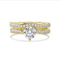0.20 carat curved grow diamond eternity ring (half set) in yellow gold