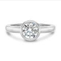 5.00 carat solitaire ring in white gold with round diamond