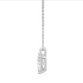 5.00 carat solitaire pendant in white gold with a lab grown radiant cut diamond
