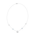 2.30 carat lab grown diamond satellite necklace in white gold