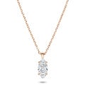 2.00 carat solitaire marquise cut diamond pendant in red gold