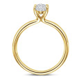 5.00 carat solitaire ring with lab grown marquise diamond in yellow gold