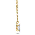 5.00 carat solitaire marquise cut diamond pendant in yellow gold