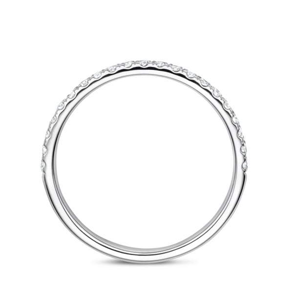 Rings - 0.26 carat half-set eternity ring in white gold - matches with all rings from the Fancy Shapes collection