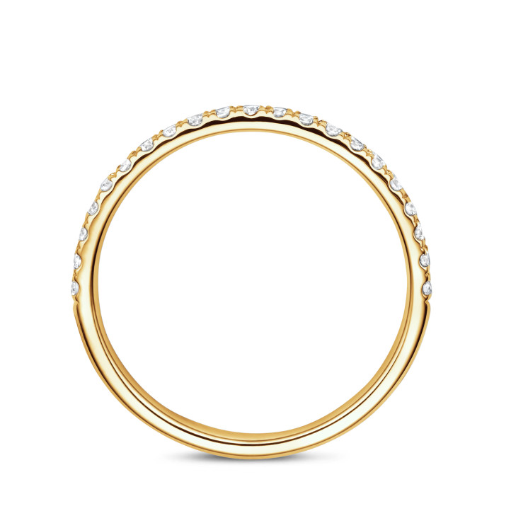 0.26 carat half-set eternity ring in yellow gold - matches with all rings from the Fancy Shapes collection
