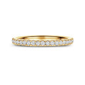 0.26 carat half-set eternity ring in yellow gold - matches with all rings from the Fancy Shapes collection