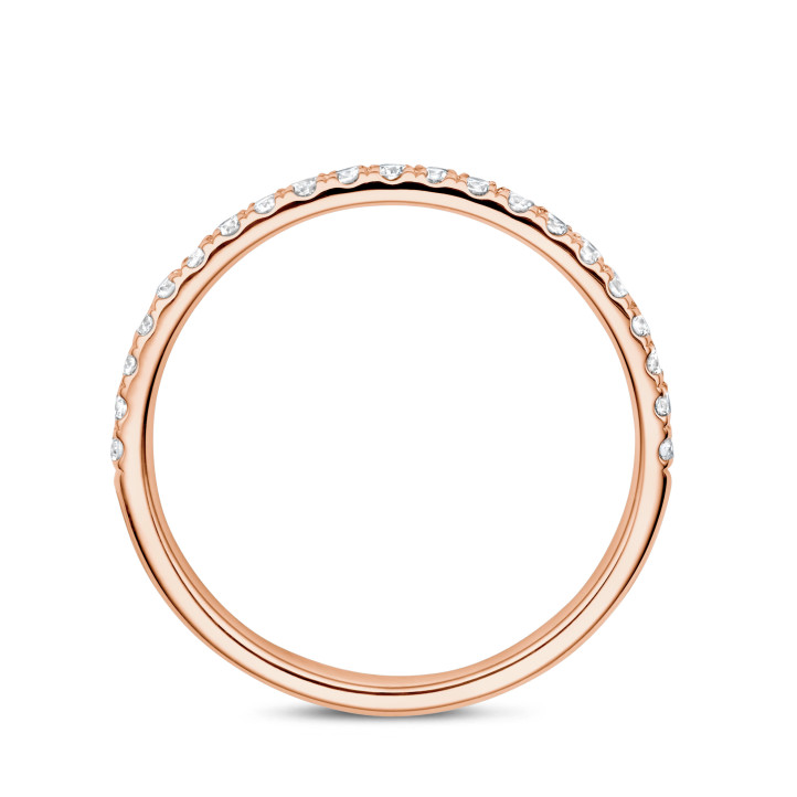 0.26 carat half-set eternity ring in white gold - matches with all rings from the Fancy Shapes collection