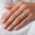 5.00 carat solitaire ring with a lab grown asscher cut diamond in yellow gold and lab grown side diamonds