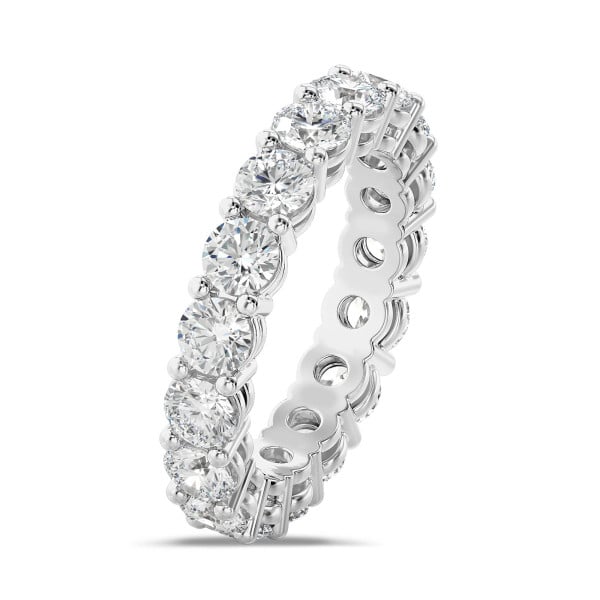 Anillos - Alianza de banda completa con 3.40 Qt diamantes en oro blanco