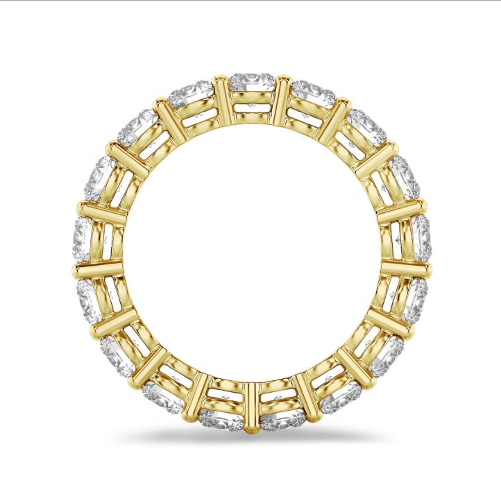 Alianza de banda completa con 3.40 Qt diamantes en oro amarillo