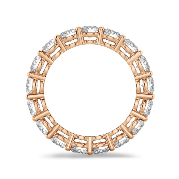 Anillos - Alianza de banda completa con 3.40 Qt diamantes en oro rojo